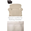 Reclining CHAIR Slipcover Farmhouse Twill Cream SureFit Armchair Cover