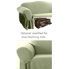 Dual Reclining SOFA Slipcover Cotton Sage Green Sure Fit Couch Cover