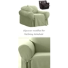 Reclining CHAIR Slipcover Cotton Sage Green Sure Fit Armchair Cover
