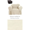 Reclining CHAIR Slipcover Cotton Cream Sure Fit Armchair Slip Cover