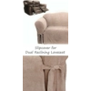 Dual Reclining LOVESEAT Slipcover Suede Taupe Sure Fit 2-Seater Cover