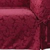 Dual Reclining SOFA Slipcover Damask Burgundy Sure Fit Recliner Couch