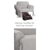 Reclining CHAIR Slipcover T Cushion Cotton Gray Sure Fit Grey Armchair