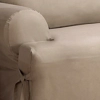 Reclining CHAIR Slipcover T Cushion Cotton Taupe Sure Fit Armchair