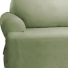 Reclining CHAIR Slipcover T Cushion Cotton Sage Green SureFit Armchair