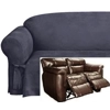 Dual Reclining LOVESEAT Slipcover Midnight Blue Suede Sure Fit Cover