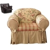 Reclining CHAIR Slipcover Shabby Toile Red Sure Fit Armchair Cover