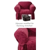 Reclining CHAIR Slipcover Damask Burgundy Sure Fit Armchair Cover