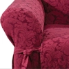 Reclining CHAIR Slipcover Damask Burgundy Sure Fit Armchair Cover