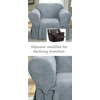 Reclining CHAIR Slipcover Suede Blue Sure Fit Armchair Cover