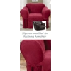 Reclining CHAIR Slipcover Suede Burgundy Sure Fit Armchair Cover
