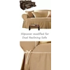 Dual Reclining SOFA Slipcover Caramel Contrast Sure Fit Couch Cover