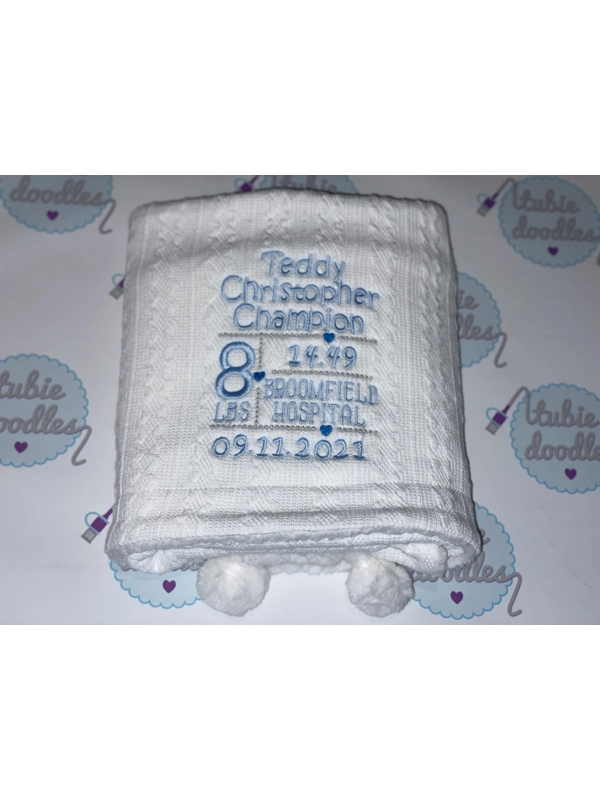 Personalised embroidered Blankets