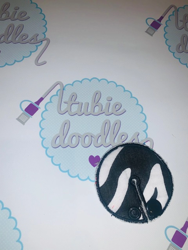 Zebra Print Tubie Doodles Pad