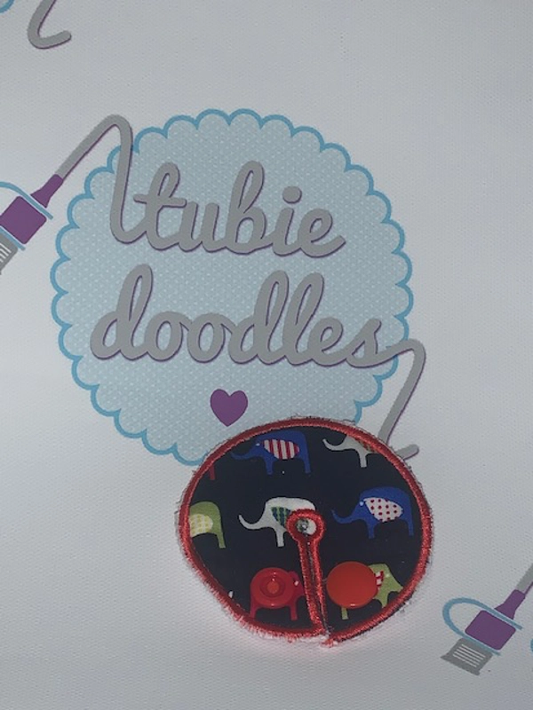 Navy Elephants Tubie Doodles Pad