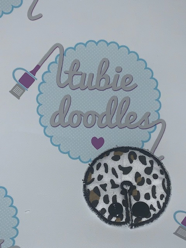 Leopard Print White Tubie Doodles Pad