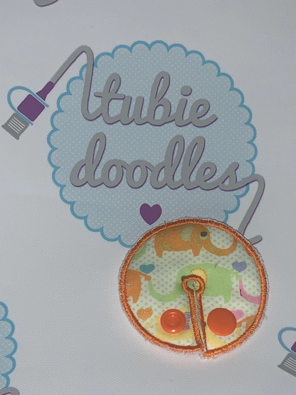 Elephants Yellow Tubie Doodles Pad