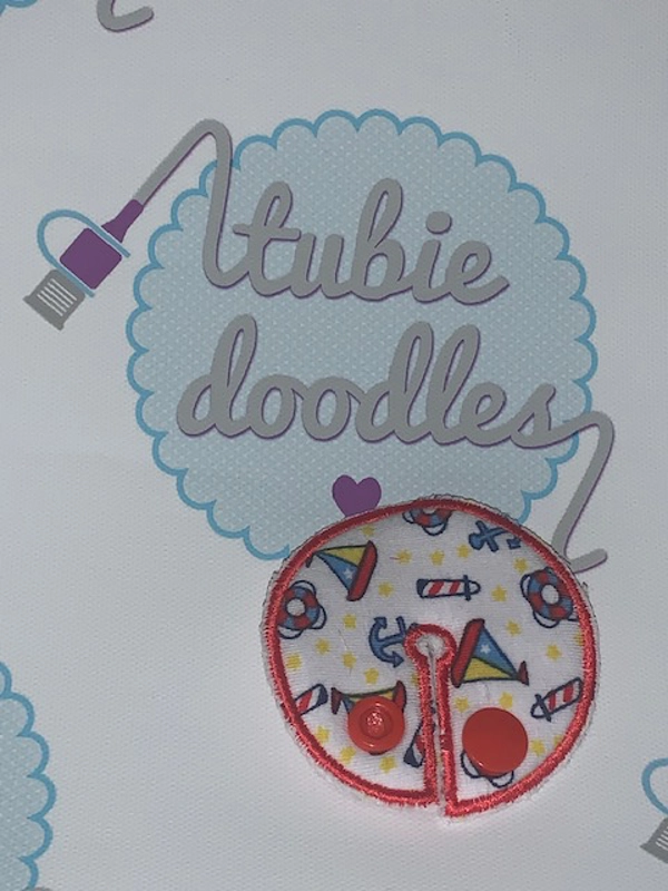 Nautical White Tubie Doodles Pad