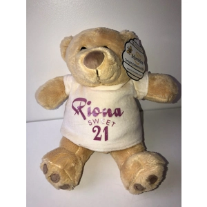 Personalised 21st birthday bear sweet 21