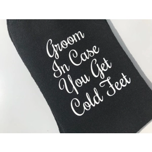 Groom just in case you get cold feet socks