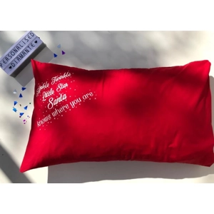 Red Christmas pillow case