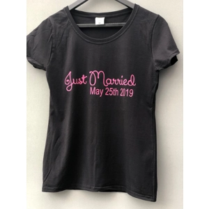 Personalised just married tshirt