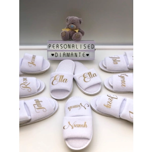 Personalised birthday girl spa slippers