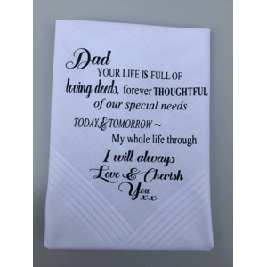 Father of the bride handkerchief