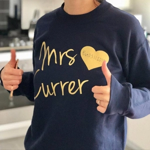 Personalised Mrs Name sweatshirt