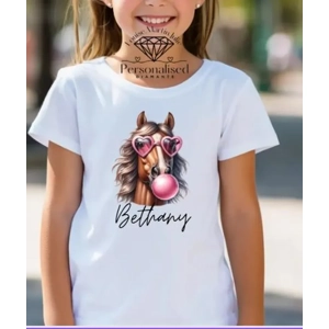 Personalised Horse bubble t-shirt
