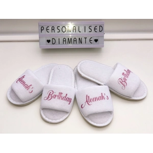 Birthday Personalised kids spa day slippers