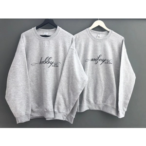 Personalised Hubby Wifey sweater jumper, matching set