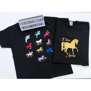 Personalised Horse riding, pony lover T-shirt, adults and kids