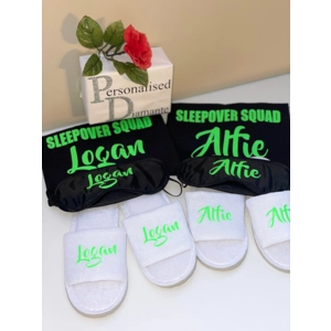 Boys Sleepover Squad personalised, Birthday Pamper Party T..
