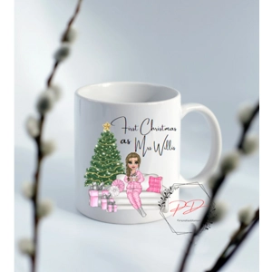 First Christmas as a Mrs Personalised mug, Christmas gift