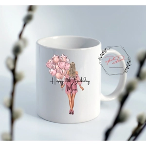 Personalised 18th birthday mug, 30th,40th ,other ages avai..