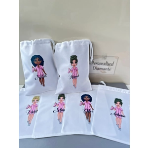 Personalised girls sleepover party bag