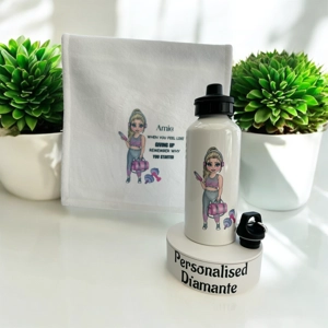 Gym bottle and towel