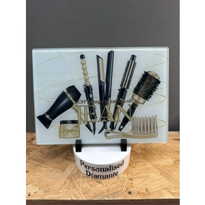 Hair straightener glass board
