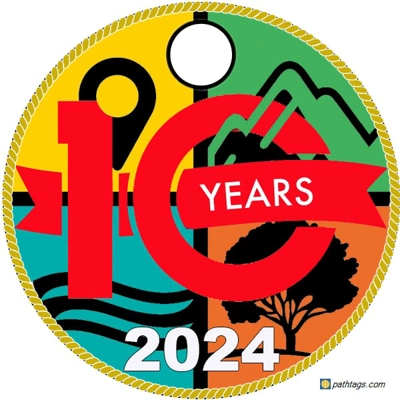 Geocaching Victoria Pathtag 2024 10th Anniversary