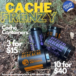 Geocaching Victoria Cache Containers