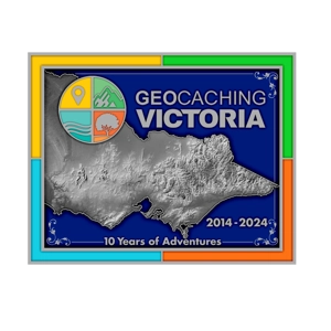 Geocaching Victoria 10th Anniversary Geocoin Geocaching Victoria 10th Anniversary Geocoin