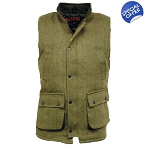 Mens tweed game gilet