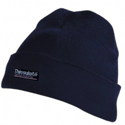 Thinsulate beanie hat black