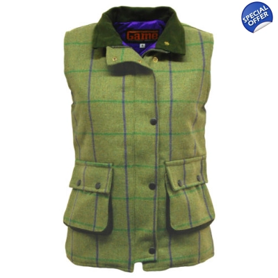 Ladies game abby tweed gilet
