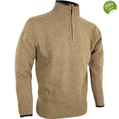 Ashcombe lambswool zip jumper