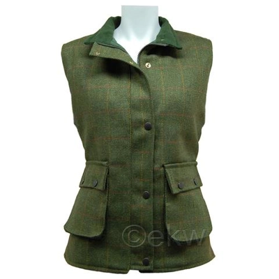 Ladies derby tweed gilet