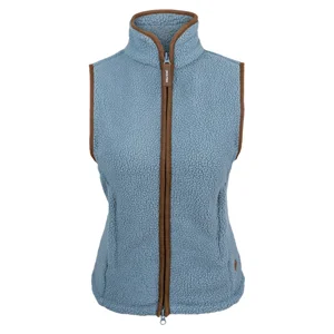 Ladies Sherpa Fleece Gilet Ice Blue