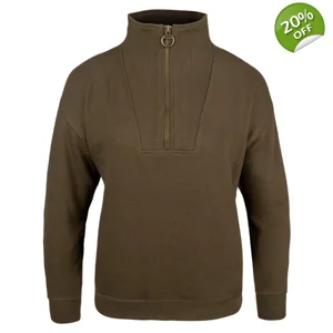 Ladies Half Zip Sweatshirt Olive