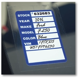 Versa-Tag Kleer-Bak Stock Stickers pack of 100 Versa-Tag Kleer-Bak Stock Stickers pack of 100